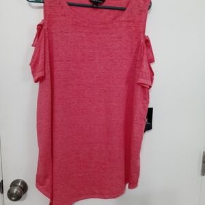 Rock & Republic Cold shoulder Tunic pullover sloped hem